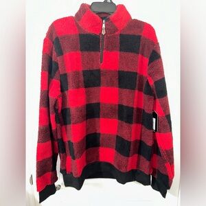 Brand new men’s size X-Large super soft fleece quarter zip pull over.